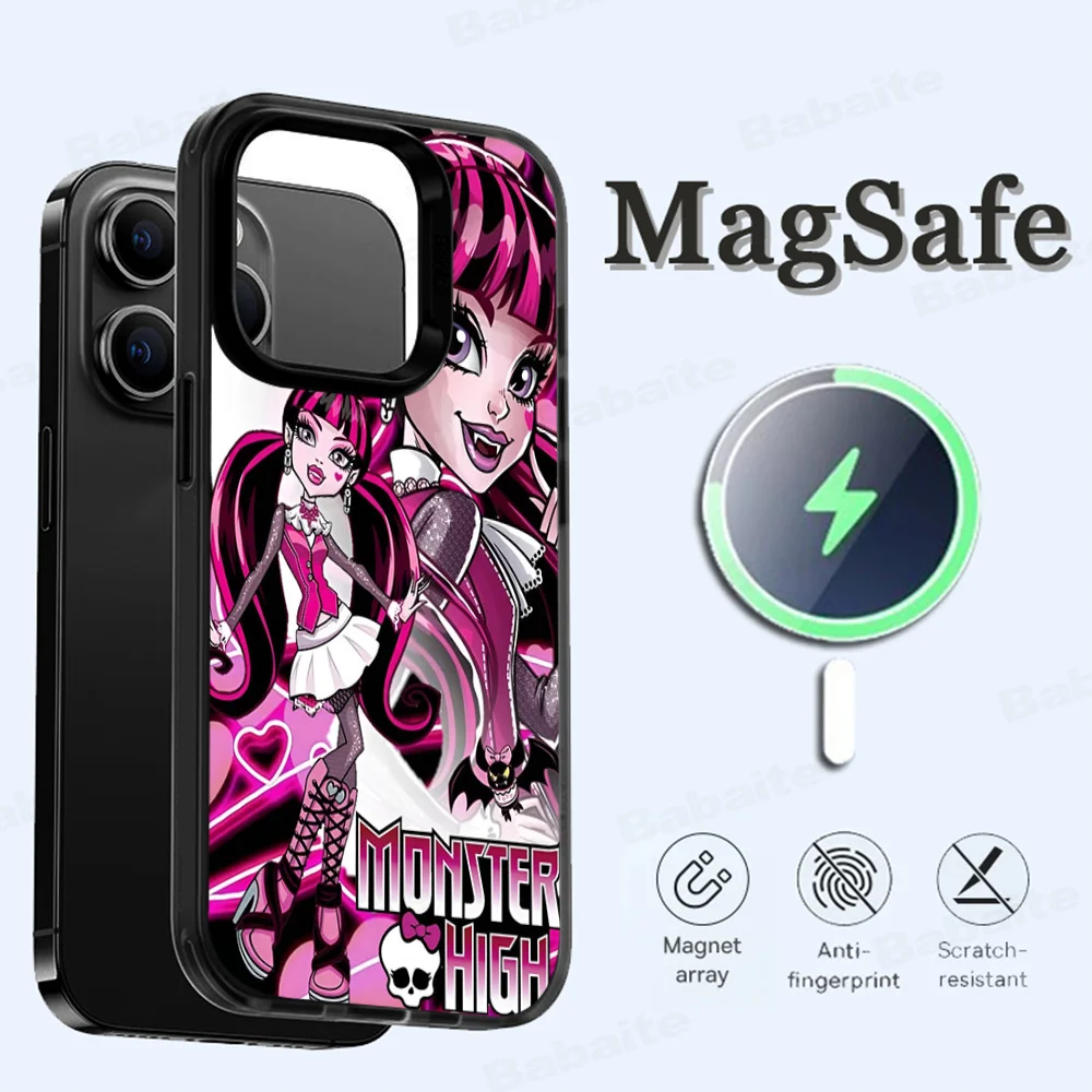 M-Monsters H-High Anime Phone Case Magnetic Case For IPhone 16 14 13 12 11 15 Pro Max Plus For Magsafe Wireless Charge Cover