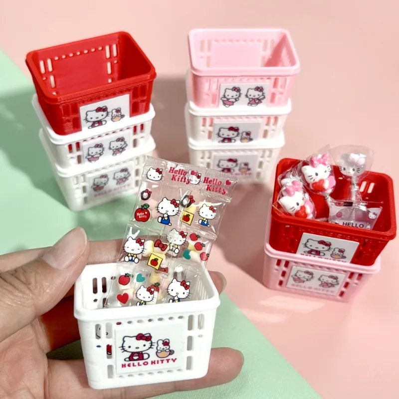 

Hello Kitty Cute Mini Pocket Model Toy House Children Use Scenery Prop Storage Basket To Decorate Scene Shooting Prop Wholesale