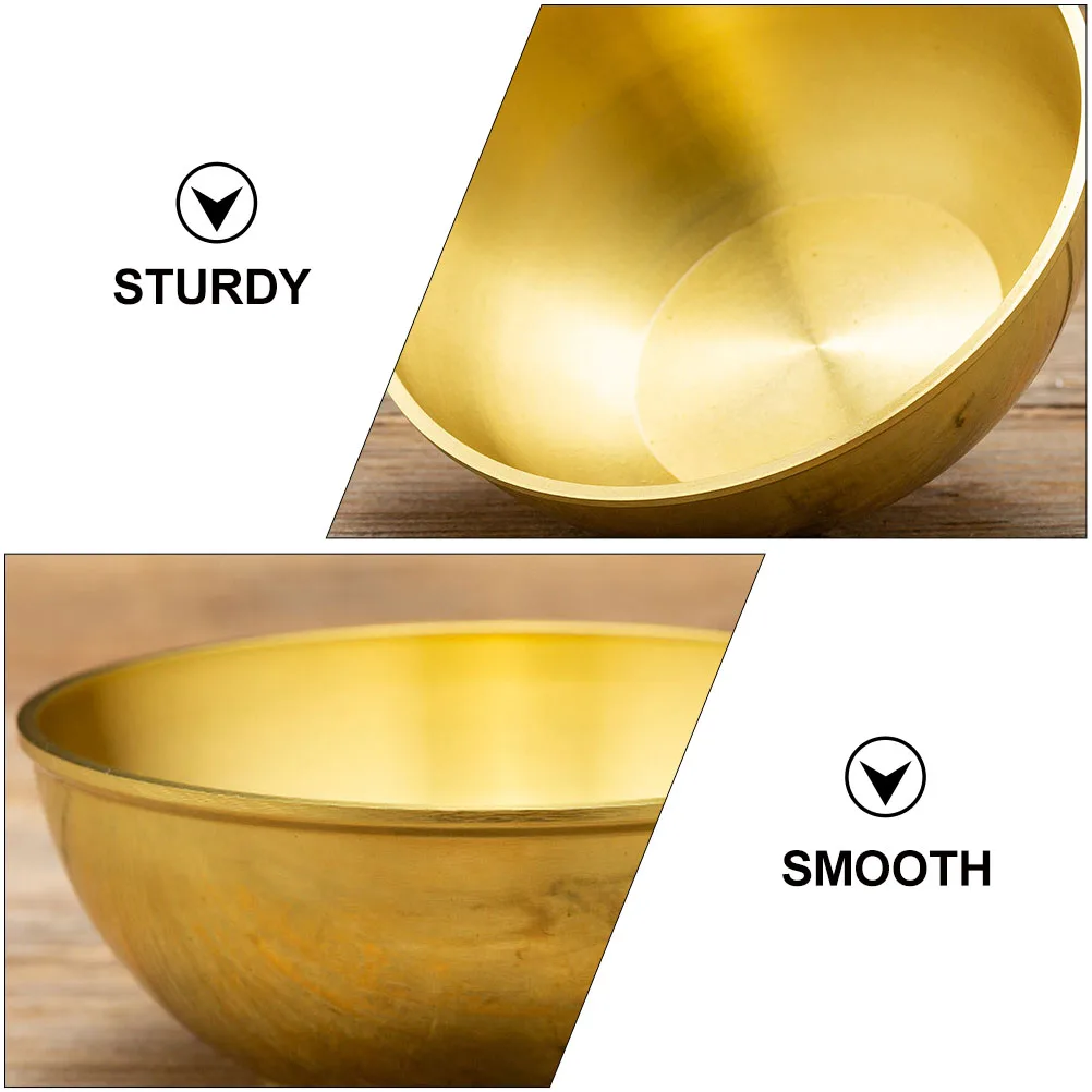 

Water Offering Brass for Temple Decorative Divine Prayer Bowl Metal Flat Design Food Storage Bowl Rice