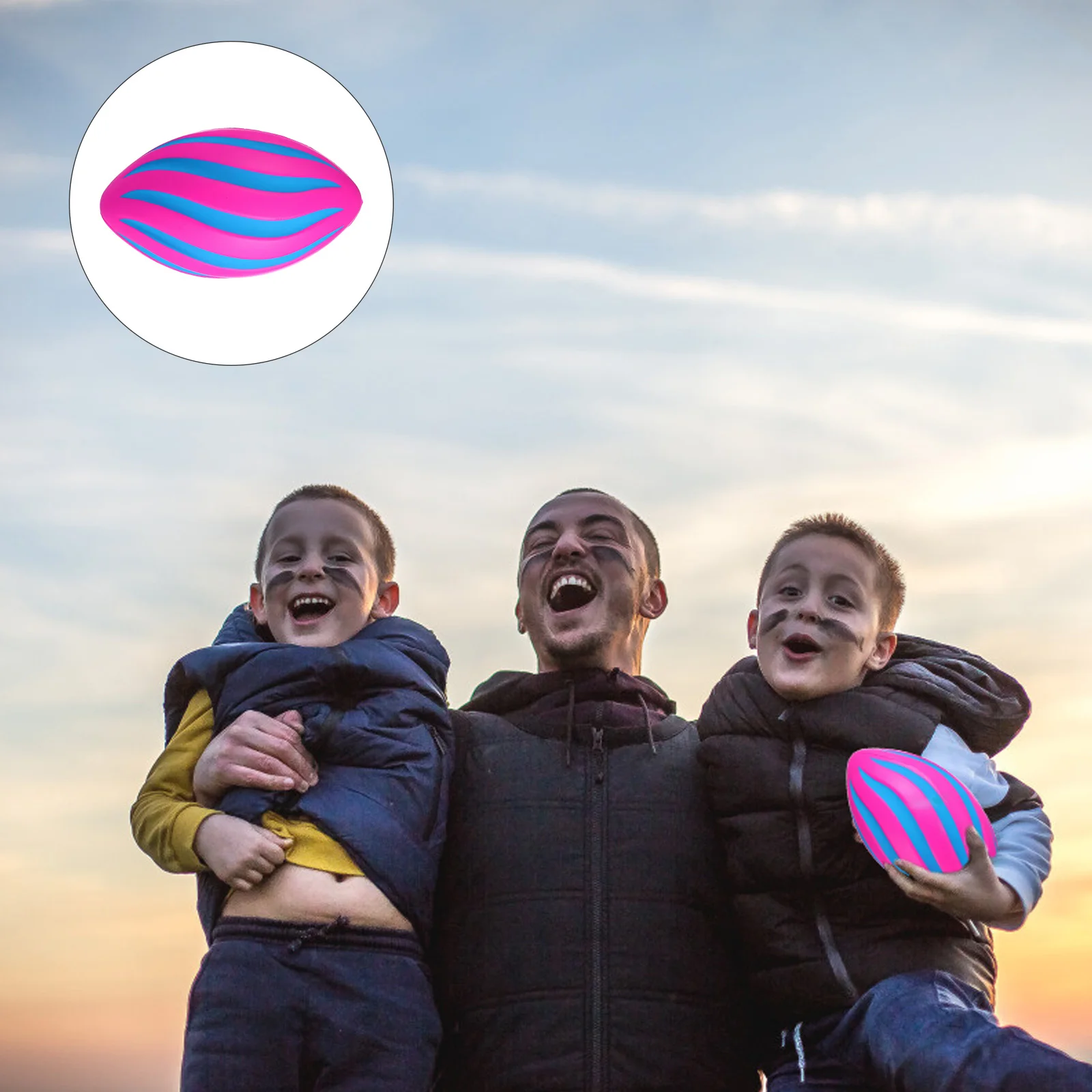 

Rugby Training Ball Outdoor Toys for Kids Tornado Shaped PU Squeeze Relieve Relax Balls Child