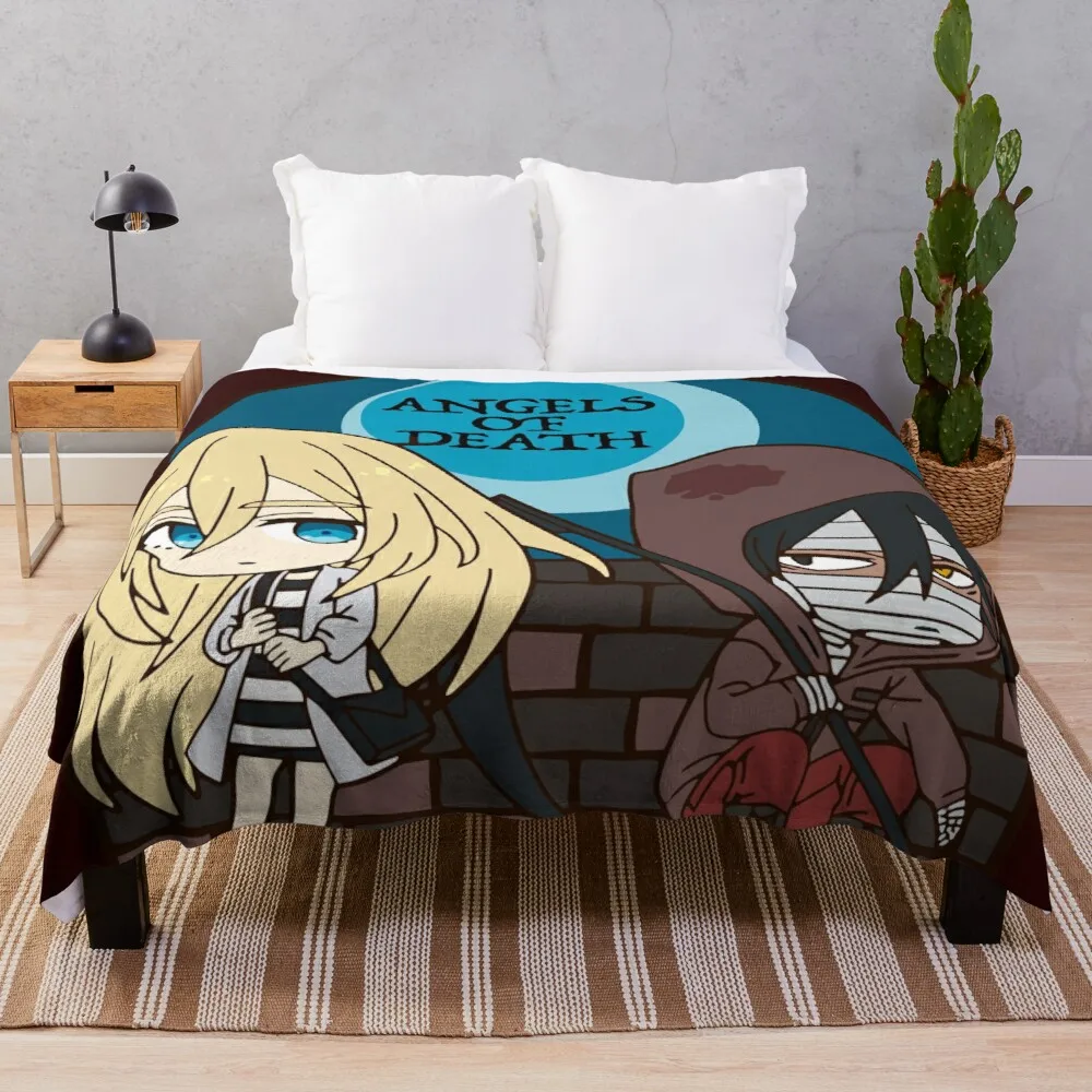 

Angels of Death- Ray & Zack Throw Blanket Large knit plaid blanket for baby microfiber blanket double plush blanket