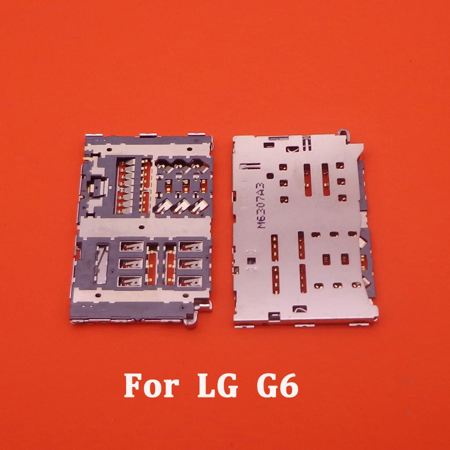 1 Buah/Lot, Soket Sim Card Reader Slot Tray Modul Holder Connector Untuk LG G3 G4 G5 G6 G7 V10 V30