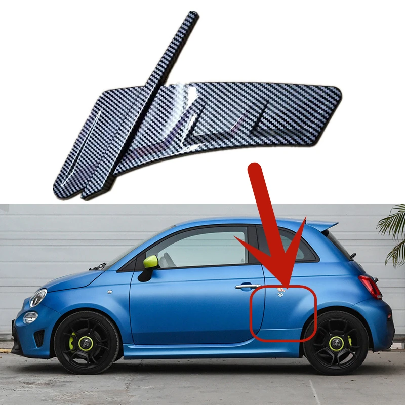 For Abarth 595 695 2012--2023 Year Fender Skirts Body Kit Front Rear Air Intakes Vent Cover Accessories 2Pcs