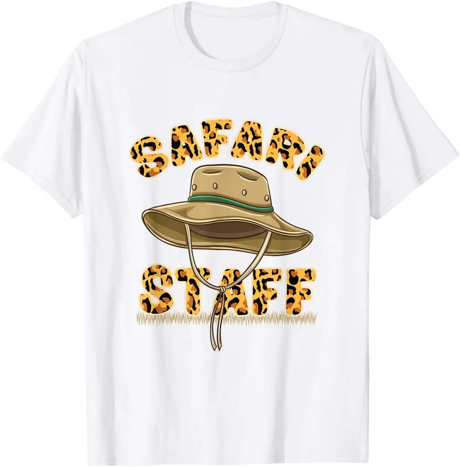 Staff Safari Birthday T-Shirt 100% Cotton Trendy Y2K Short-Sleeve Tee – Soft, Quick-Drying, All Occasion Casual  Suitable For Concert Party Hanging Out Sightseeing Trip