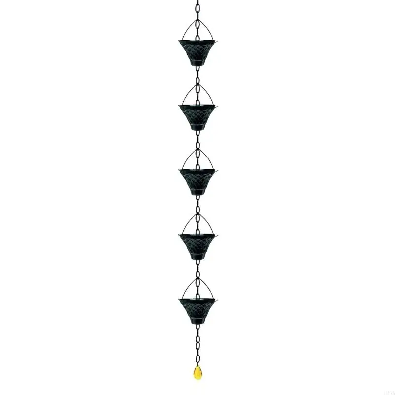 Artistic Rain Chain Decoration with Antique Bronze Downspout Alloys Rainwater Catcher for Garden Beauty 