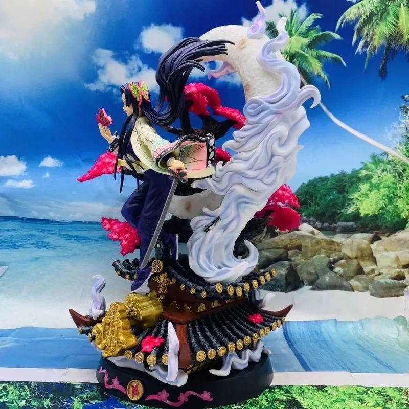 Statue de dessin animé Demon Slayer Kocho Shinobu, 39cm, lumineuse, en Stock, décoration de bureau, cadeau, nouveau ​ ​