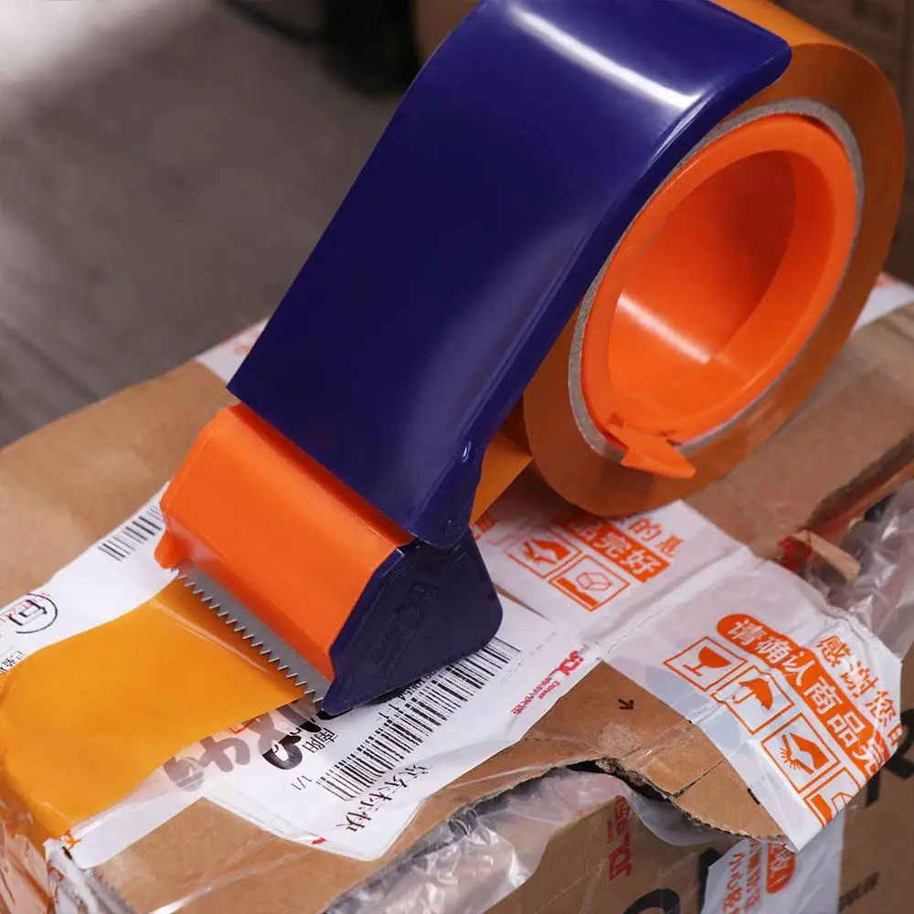 

Adhesive Tape Dispenser Tape Cutter Simple Box Sealing Machine Tape Holder Convenient Iron Tooth Plastic Packing Tape Seat