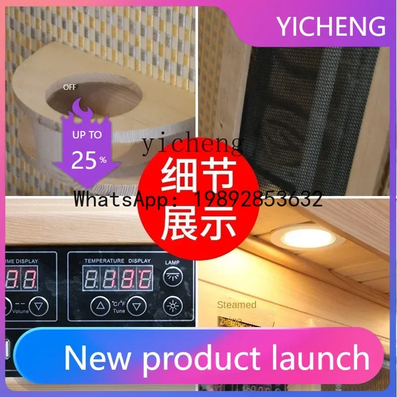 

CW6 Far Infrared Family Sauna Room Sweat Steaming Room Whole Body Detoxification Double Heating Sauna Machine