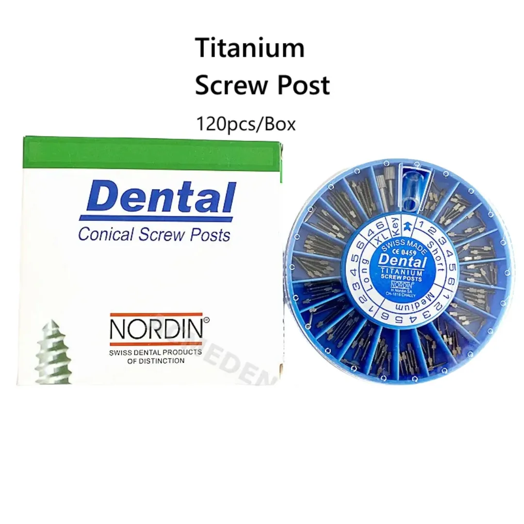 

1 Box Dental TITANIUM Screw Post Pins Root Canal Conical Core Crown Pin Key