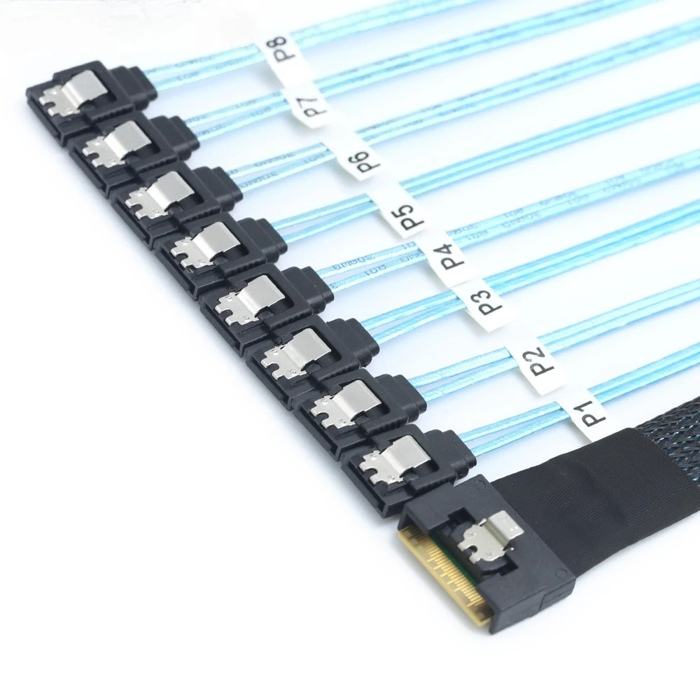 

SFF-8654 8I Slim SAS — 8-портовый кабельный адаптер SATA