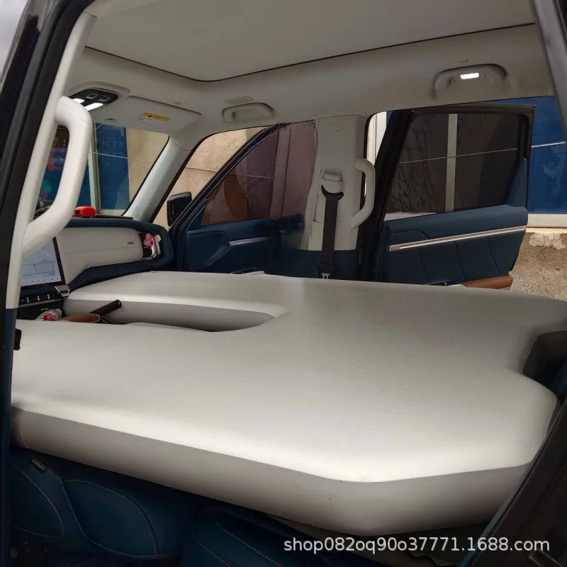 Car Inflatable Mattress Sleeping Pad Camping Travel Bed For Rear Seat SUV Dark Blue G318