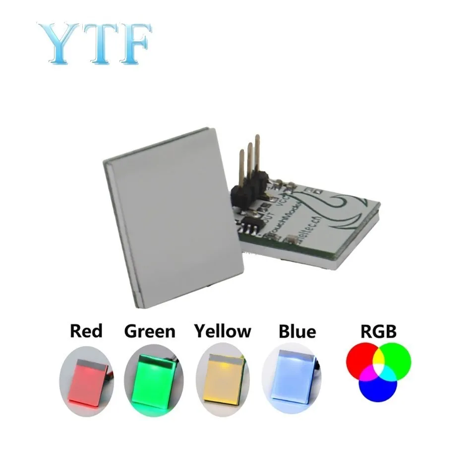 

Green Blue Red Yellow Color RGB Capacitive touch switch button module 2.7V-6V module anti-jamming is strong HTTM series