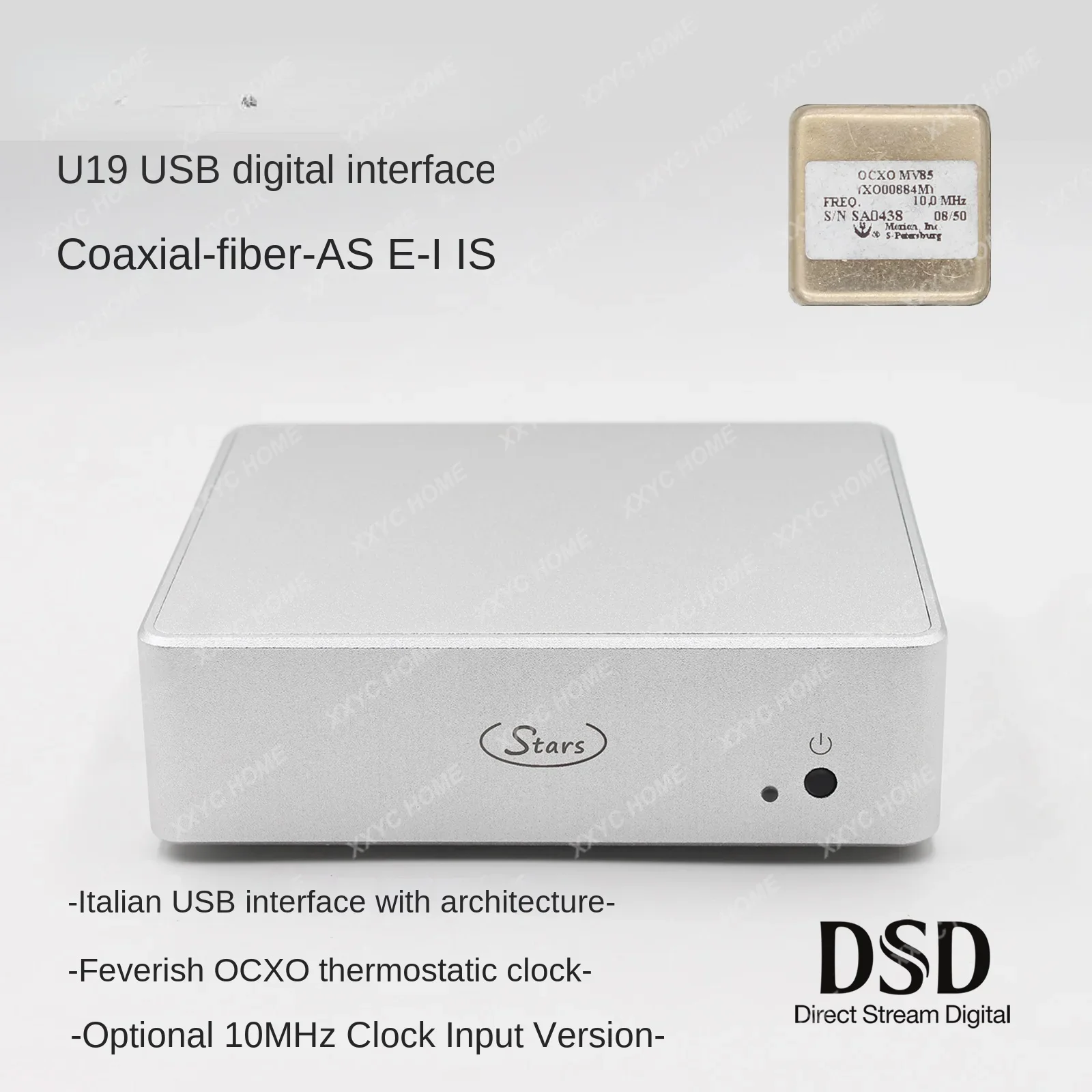 U19 USB Digital Interface Constant Temperature Crystal Oscillator OCXO Italy USB Dop128 Cable Power Support Duffy