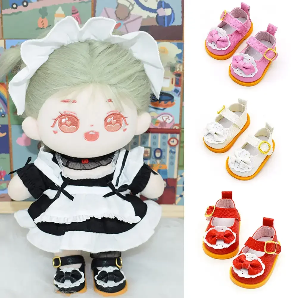 Mini Cute Bow Leather Shoes Suitable for 20cm Cotton Doll Princess Shoes Toys Casual Bow Shoes Dolls Accessories DIY Doll Toys