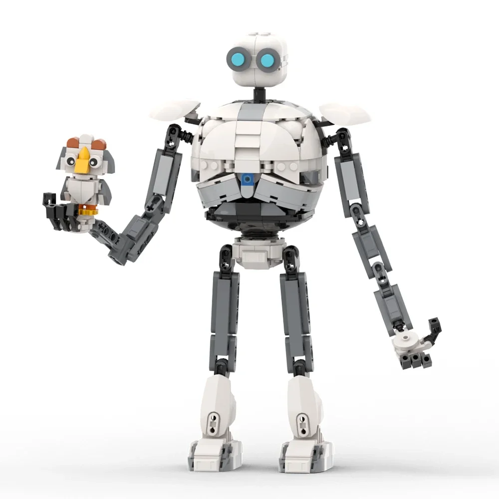 2 pièces Roz, Kit de briques de construction Brightbill du Robot Wilds du film, figurine de film Mecha modèle jouets cadeaux pour enfants (622 pièces)