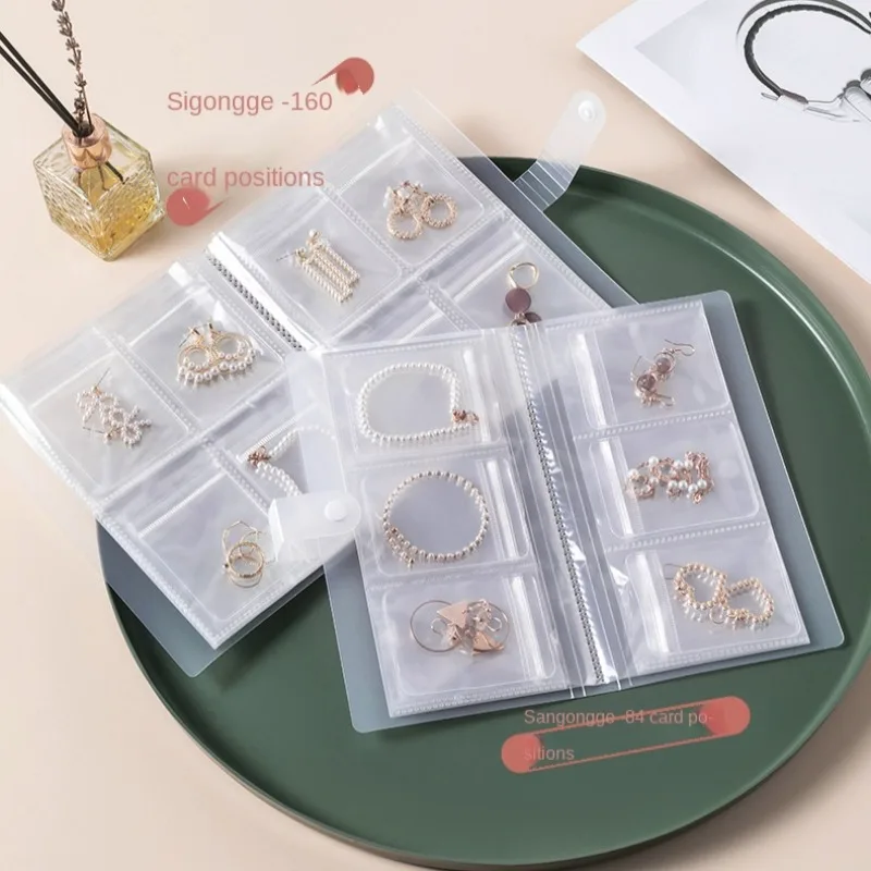 

Anti-oxidation Jewelry Storage Albums Desktop Drawer Organizer BoxesTransparent Necklace Bracelet Ring Book Holder Jewelry Bag
