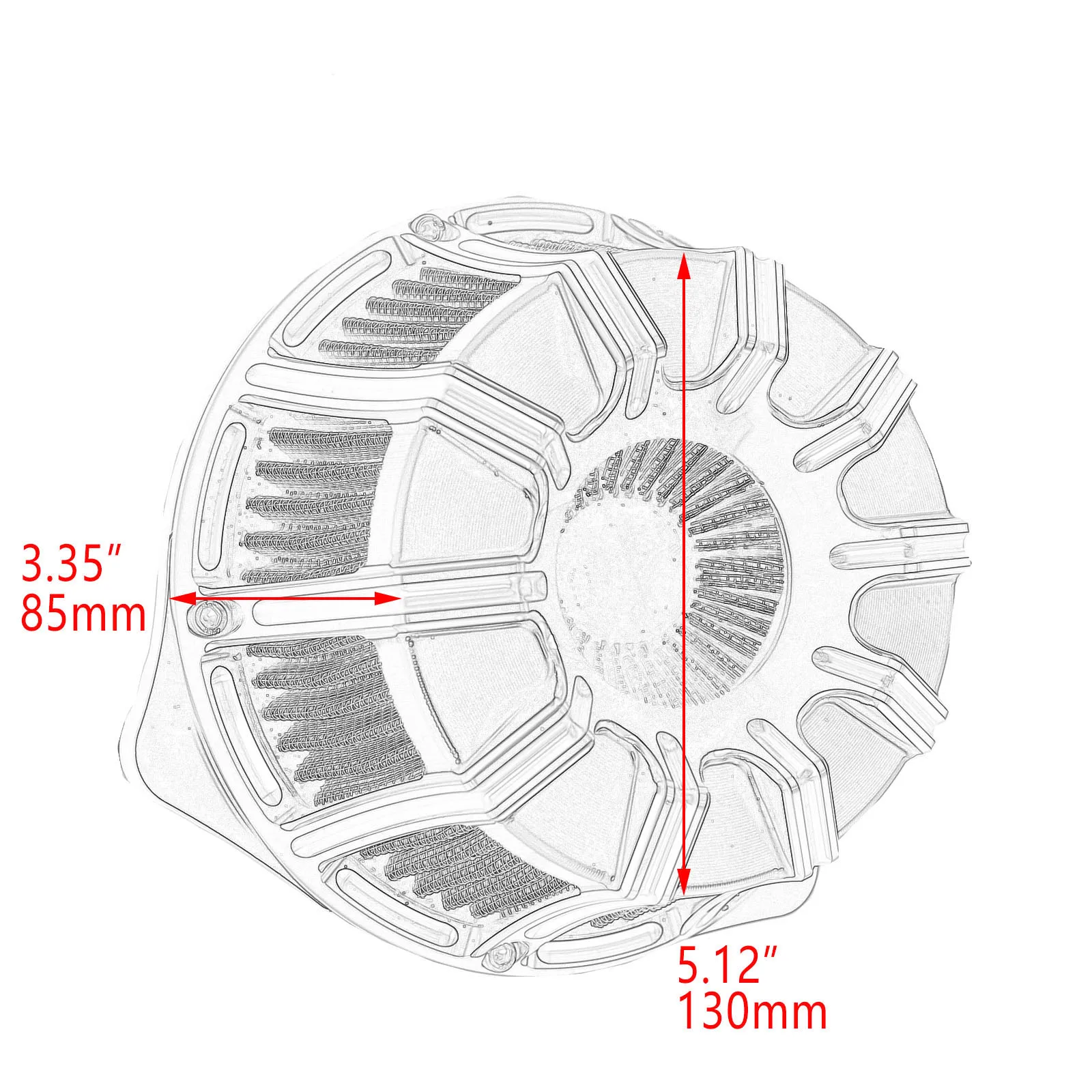 Motorcyle Air Cleaner Filter Kits Grey Intake CNC For Harley Softail Touring Glide Trike Dyna FXR Sportster XL 883 1200 2004-up