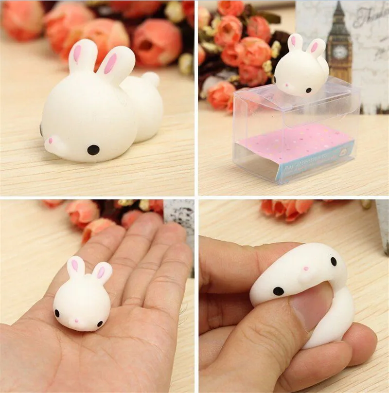 Mochi Cute Bunny Rabbit Squishy Squeeze Healing Stress Reliever Toy Gift Decor