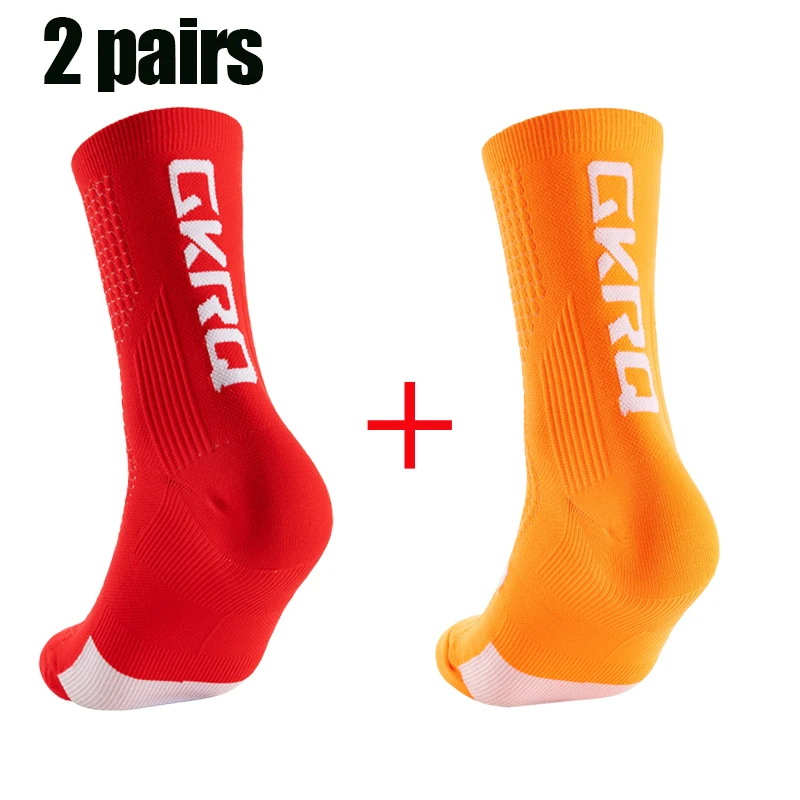 2pairs GKRQ Neue Radfahren Socken Fahrrad Krankenschwester Kompression Rennrad Laufen Mtb Kniehohe Weiß Sport Lustige Marke Schwarz – Detail 3