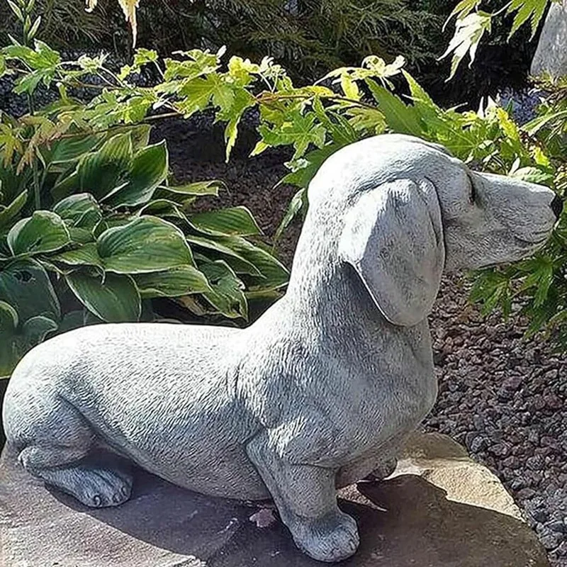 

Meditation Dog Statue Decorative Garden Ornaments Sitting Dog Resin Gardening Craft Meditation Dog Garden Decoration