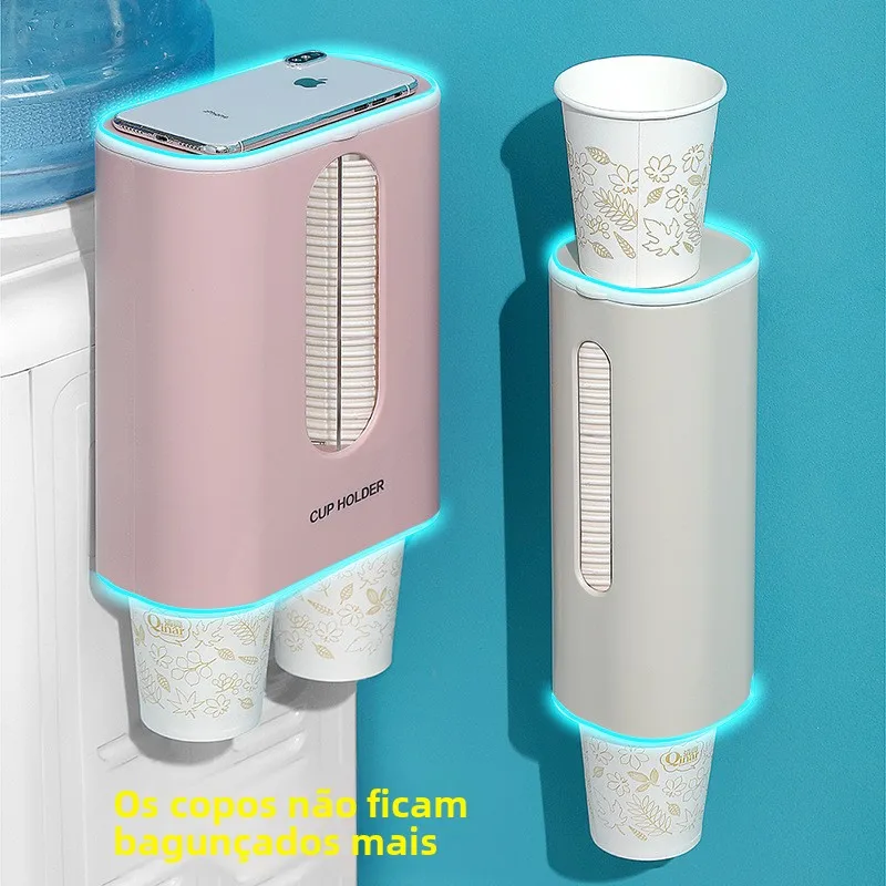 automatic-disposable-cup-holder-cup-stand-water-cup-storage-rack-no-drilling-required-tea-cup-organizer-plastic-material