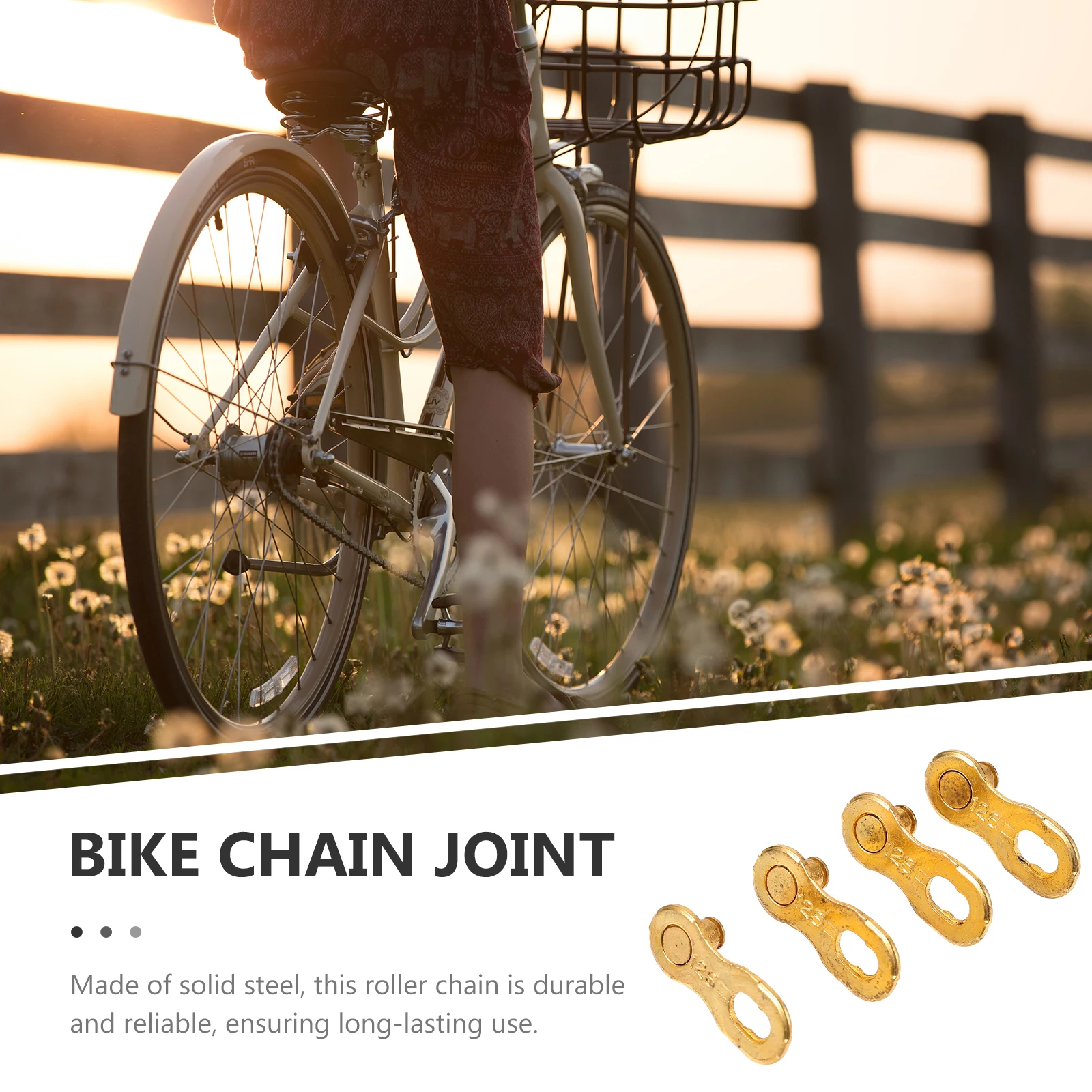 

Bicycle Chain Connector Buckle Steel Bike Chain Joints Replacement Cycling Adapters Easy Install