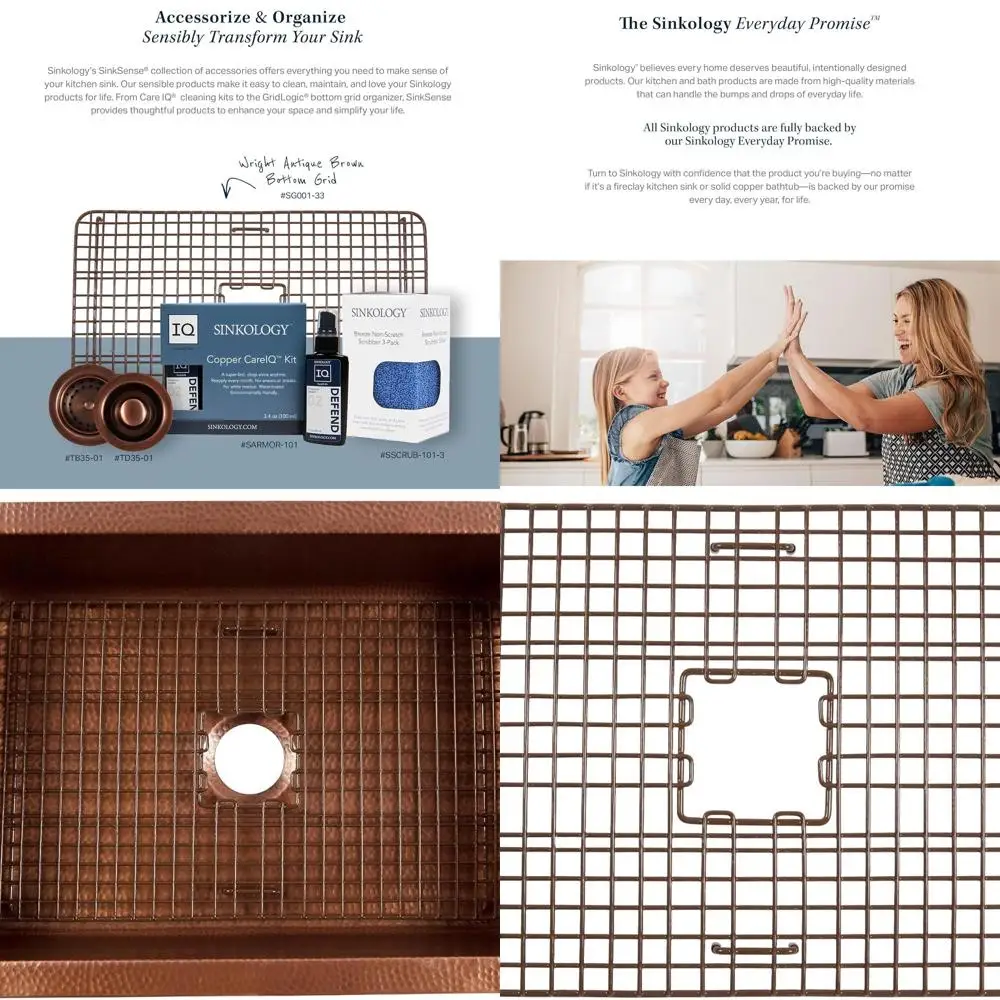 

Antique Brown 28x17 Inch Kitchen Sink Bottom Grid