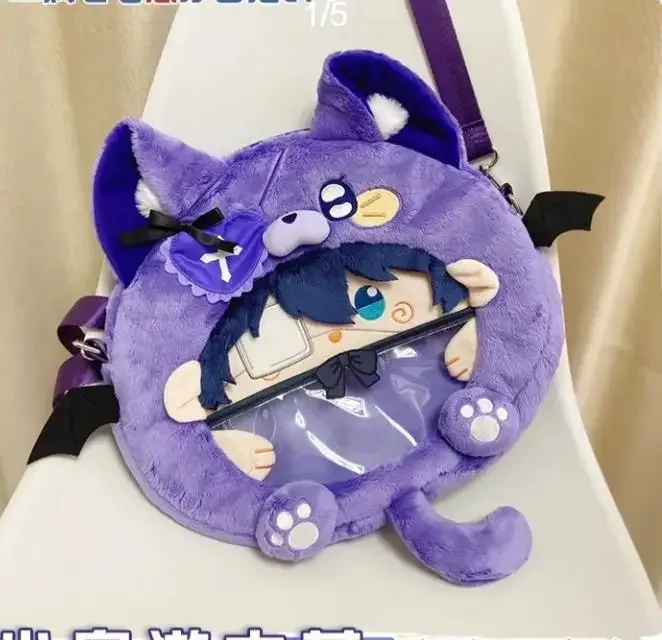 Nwe Xmas Gift Anime Girl Takanashi Rikka Cosplay Cute Animal Ear Plush Itabag Transparent Backpack Kawaii Shoulder Bag Student