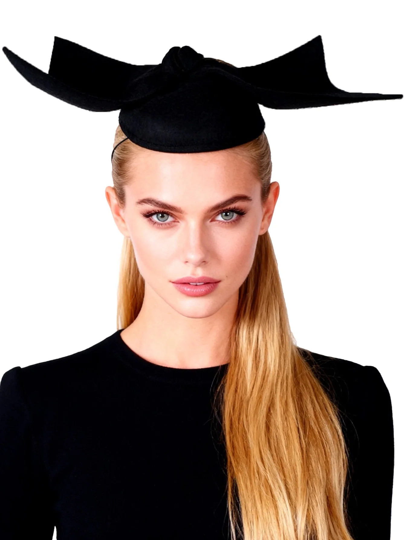 Red Wool Felt Fascinator Hats For Women Ladies Black Tea Party Dress Wedding Vintage Formal Church Cocktail Hat With Bow