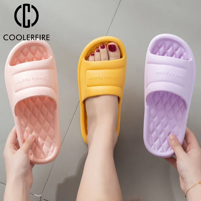 Man Woman Indoor Slippers Soft Sole Thick EVA Non-slip Flip Bath Slippers Summer Home house Cloud Indoor Bathroom Slippers TX007