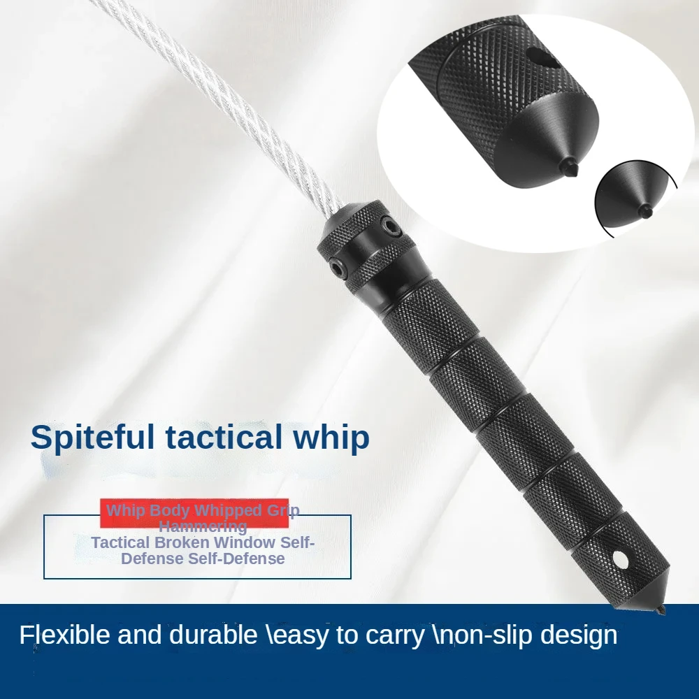 Outdoor Tactical Steel Hammer Whip tempred Car Window Breaker Quick Strike Personal Safety Car Emergency Tool Self-Defense Whip