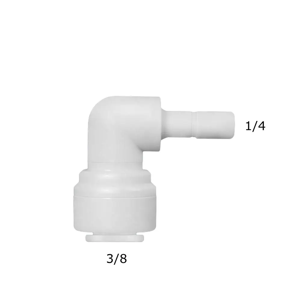 Conector de tubo de manguera de codo recto, rosca BSP macho y hembra, filtro de agua RO, piezas de ósmosis inversa, 1/4, 3/8