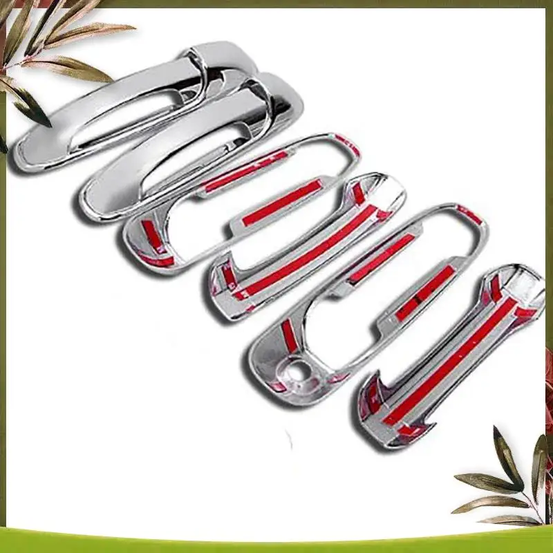 AB98-8Pcs/Set ABS Chrome 4 Door Outside Handle Cover Trims For 2002-2008 Dodge Ram 1500 2500 3500 Car Styling