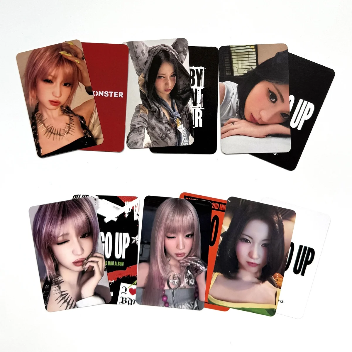 ألبوم Kpop BABYMONSTER الثاني الصغير WE GO UP بطاقة مزدوجة الجانبين مطبوعة بطاقة LOMO على الطراز الكوري بطاقة LOMO مجموعة المعجبين هدية