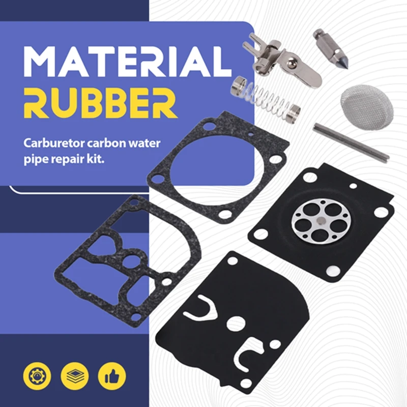 8Set Carburetor Repair Kit Trimmer Parts RB-100 Gasket Diaphragm for HS45 FS55 FS38 BG45 MM55 4137 C1Q-DTB1