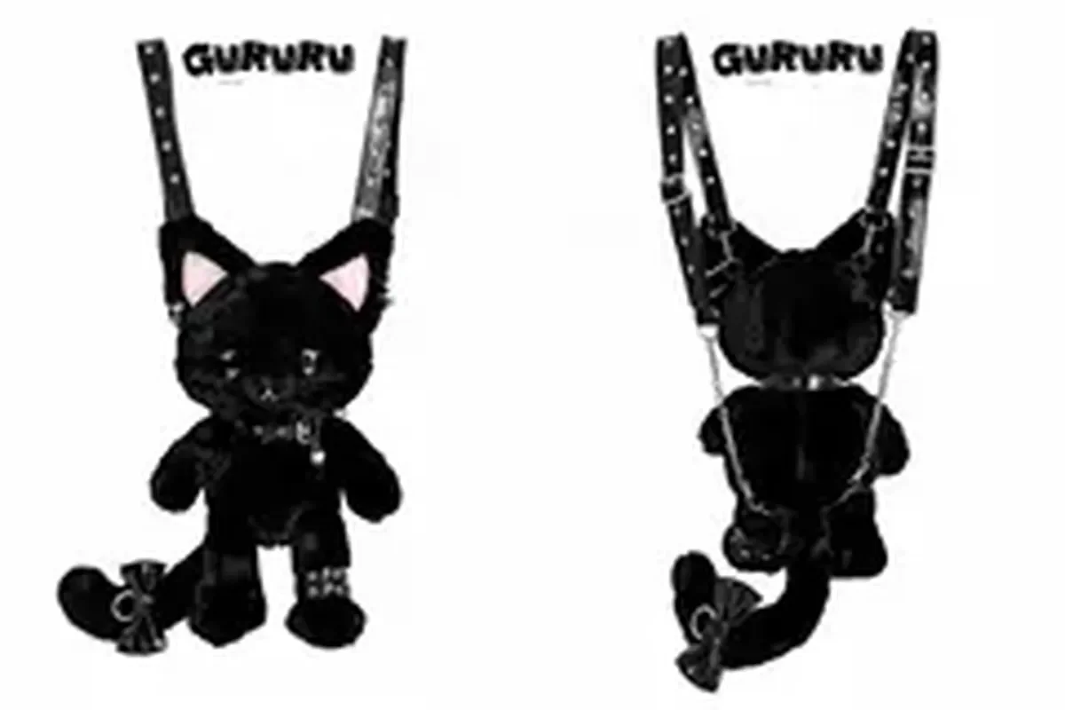 Gulu Market Original Cat Demon Plush Black Cat Doll Backpack gifts