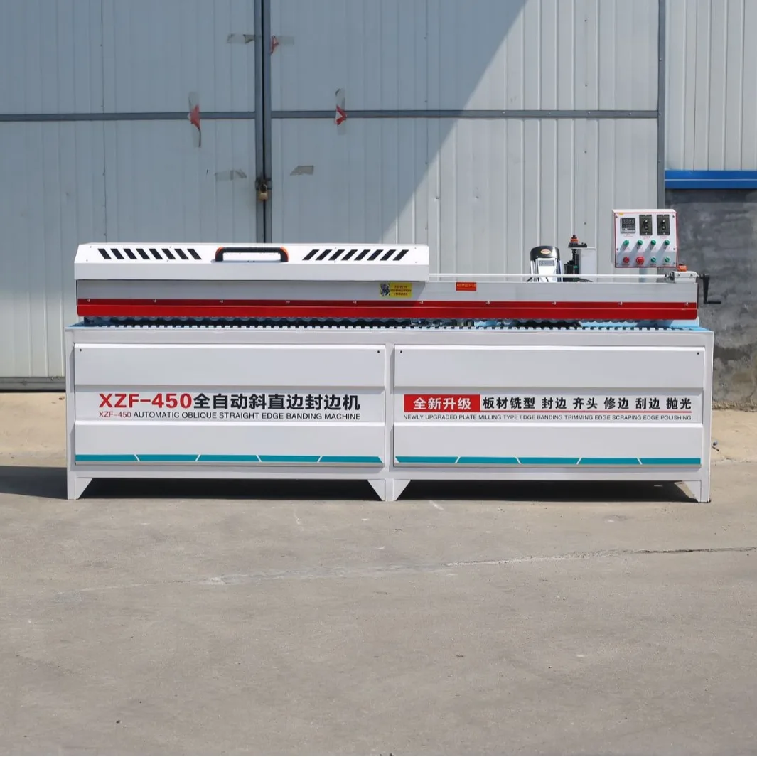 Sealing oblique straight edge all-in-one machine, small edge sealing 45 degree oblique edge wrapping machine wood