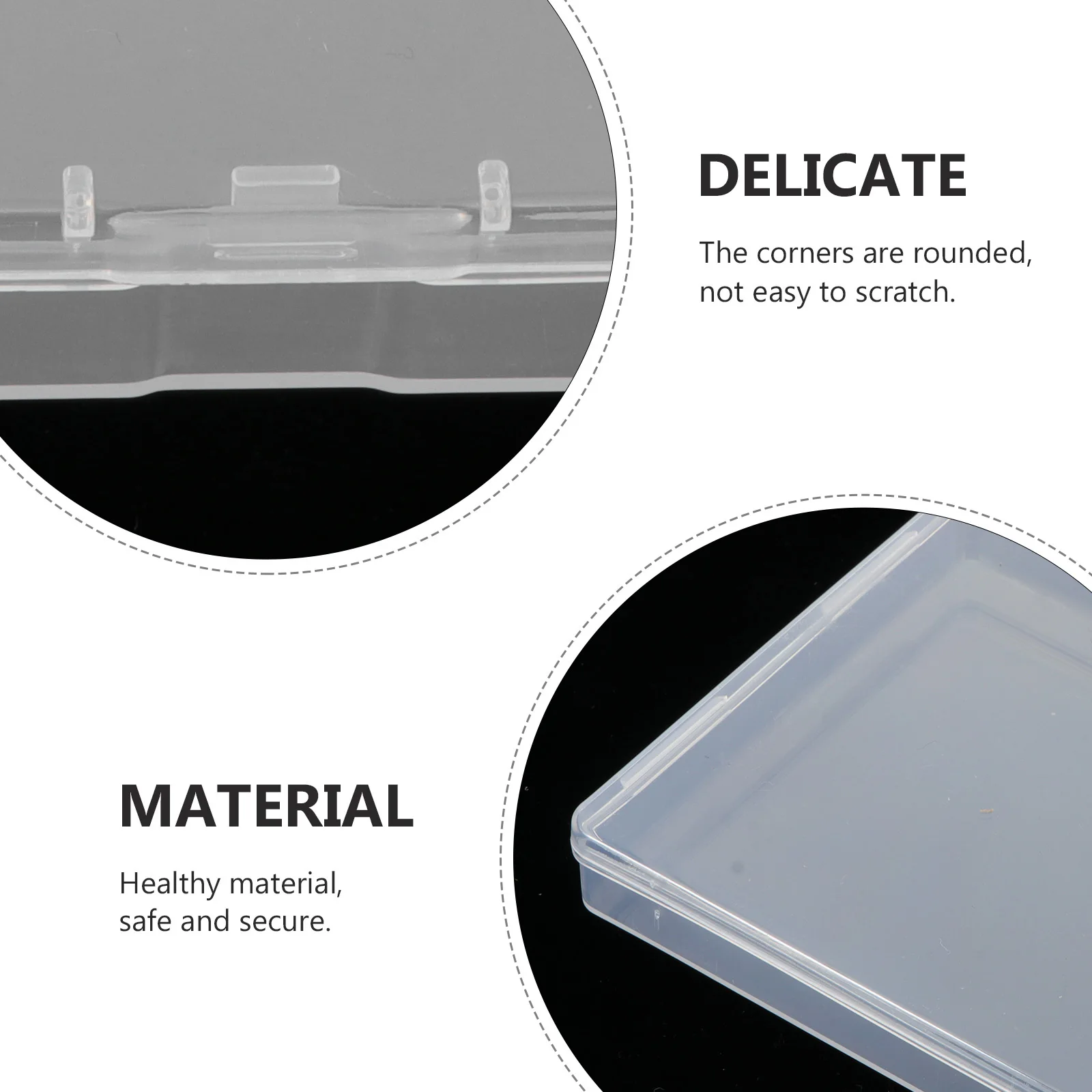 10Pcs Square Transparent Jewelry Storage Box Plastic Organizer Earring Necklace Storage Container for Daily Use