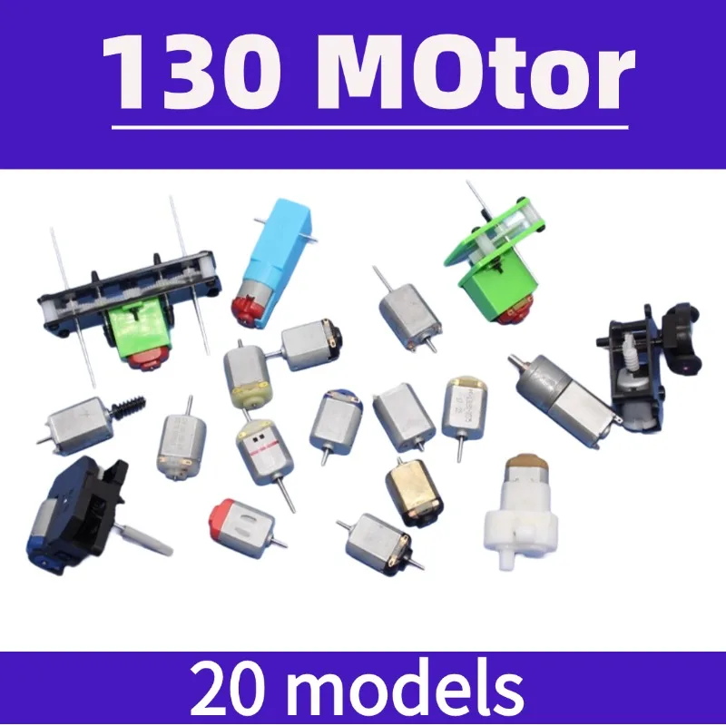 Mini DC Motor 130 Motor Toy 4WD Car High Low Speed Copper Wire for Science Experiments DIY