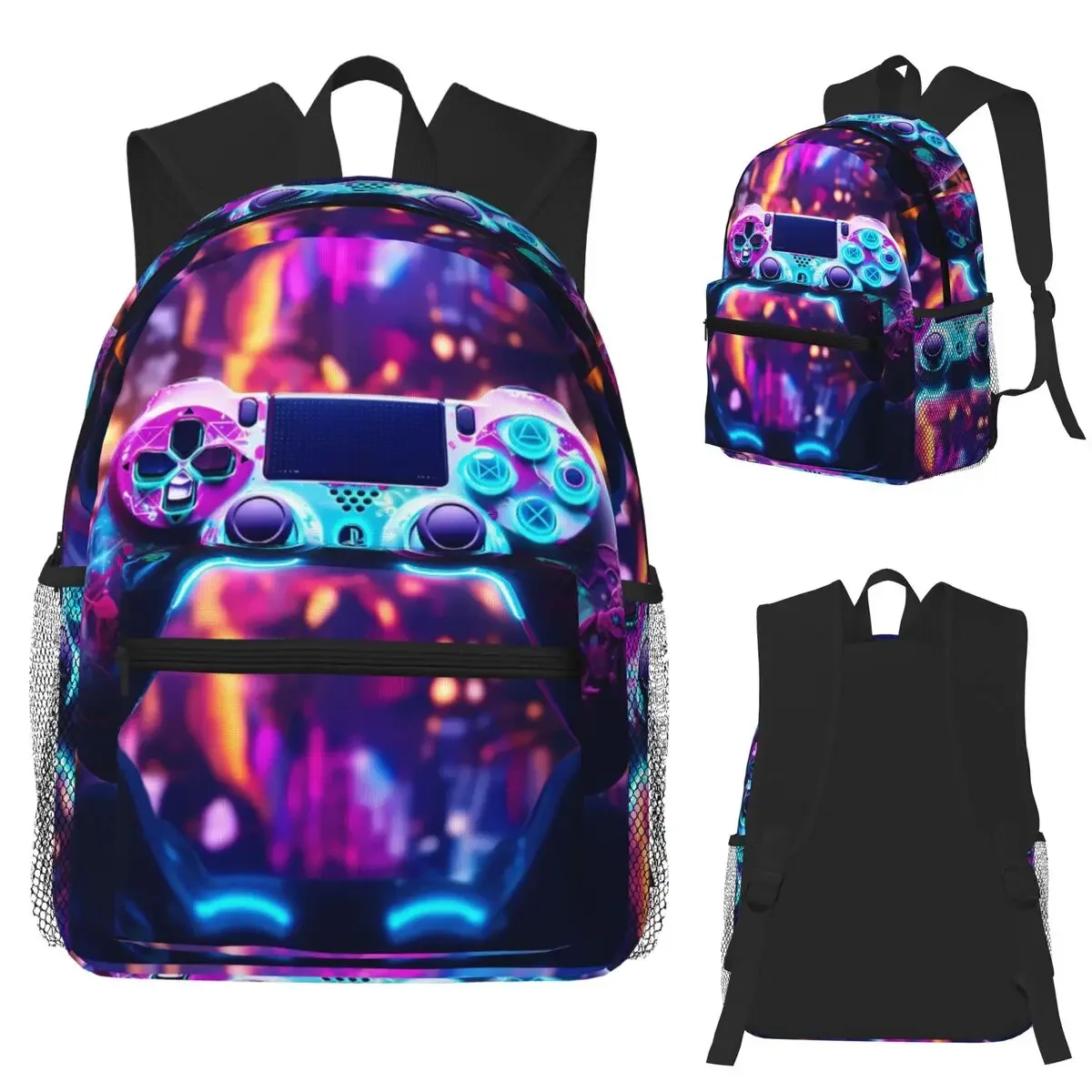 

Lightweight Game Controller 3D Student Backpack School Bag Hiking Travel Daypack for Men Women Fashion Bookbag Shoulder Bags