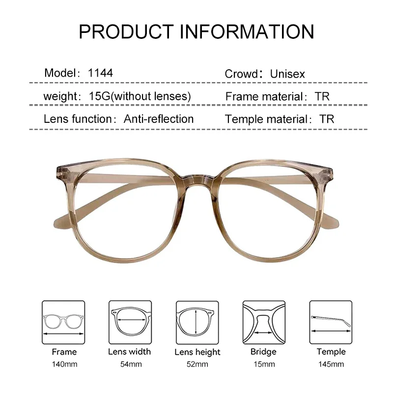 EYORA-gafas de lectura con curvas cuadradas TR, cara delgada, antiluz azul, para miopía e hipermetropía, gafas fotocromáticas graduadas