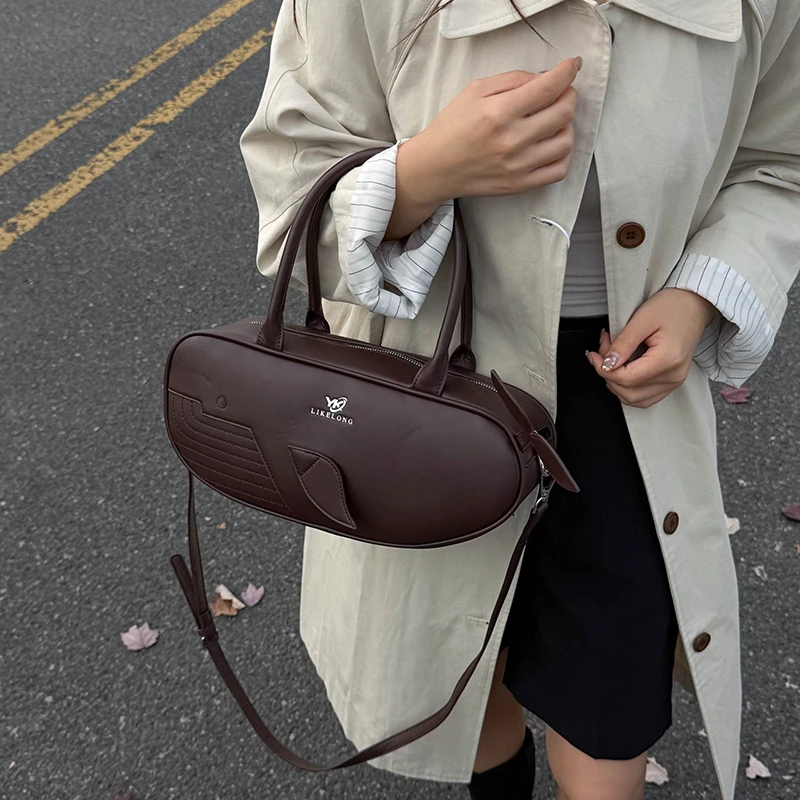 الخريف الشتاء خمر حقيبة يد ركاب حقيبة حقيبة كتف المرأة الكتف حقيبة كروسبودي لينة بولي Leather الجلود المحافظ العصرية #1