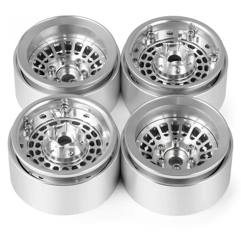 1.9 Inch CNC Aluminum Negative Offset Beadlock Wheel Rims For 1/10 RC Crawler Car Metal Clamp Tire Wheel Hub Upgrade Parts