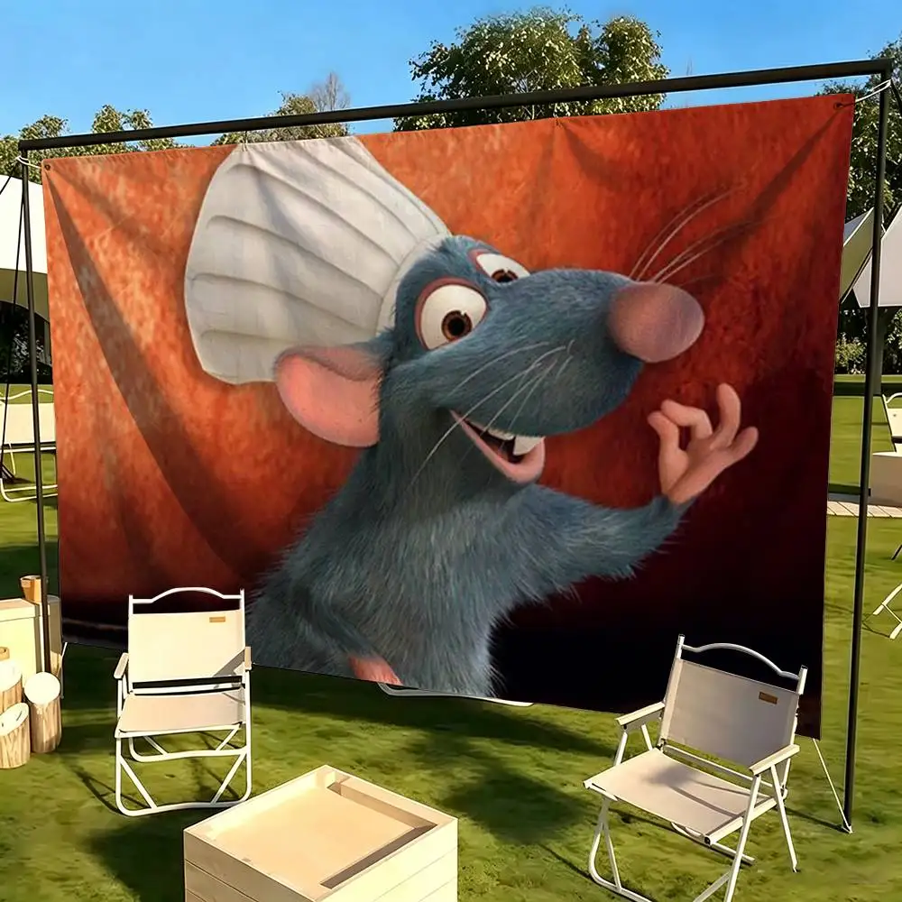 R-Ratatouille Cartoon Movie  Flags Wall Hanging Tapestry Outdoor Garage Room Decorative flag Background Blanket