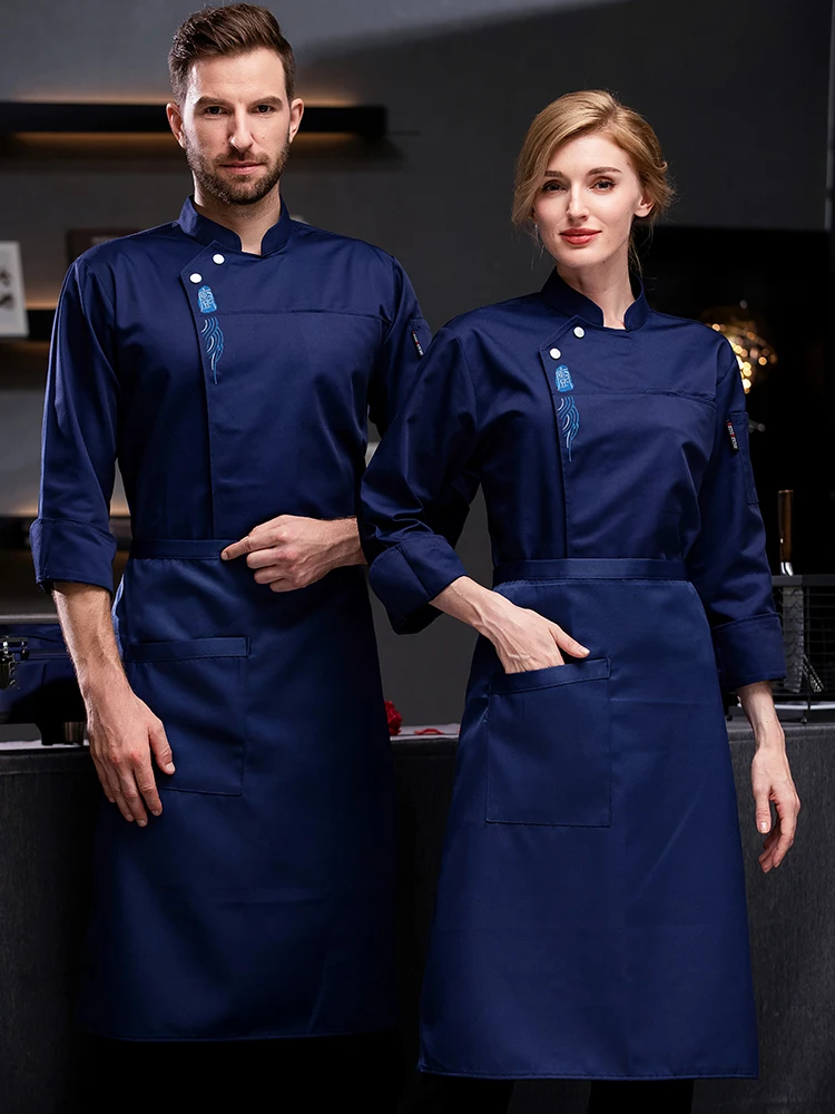 Professioneel chef-kok uniform herfst/winter voedsel kok kleding catering koken jas restaurant keuken shirt ober werkkleding