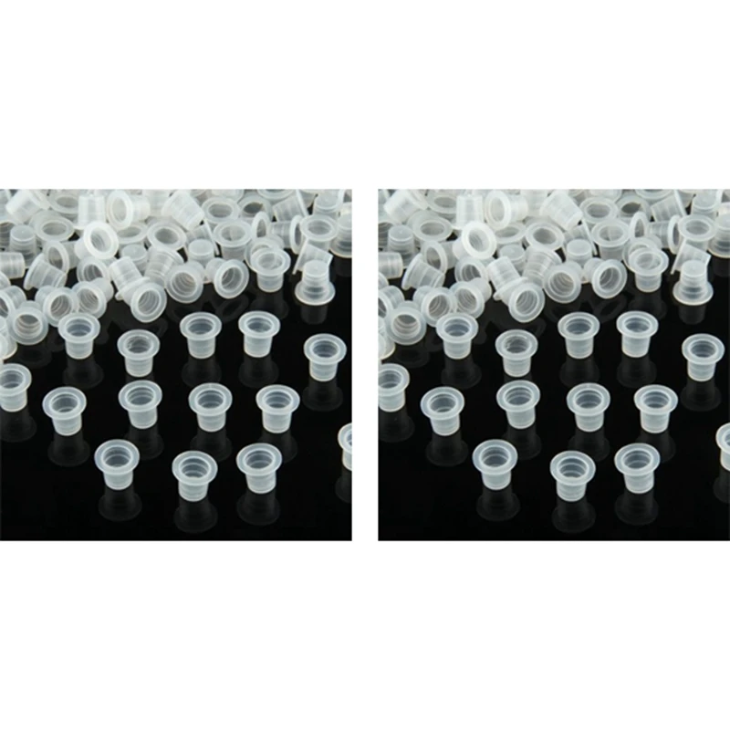 

400 Plastic Small Tattoo Ink Cups Caps Holder Supplies