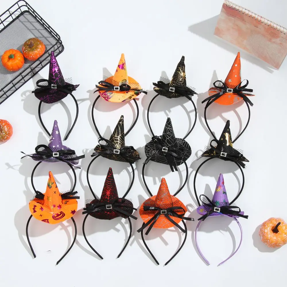 Halloween Spider Web Witch Hat Ghost Festival Skull Headband Holiday Party Atmosphere Performance puntelli Tiara accessori per capelli
