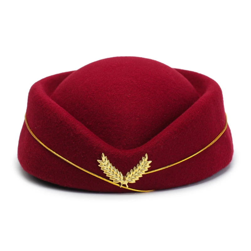 Stewardess Hat Flight Attendant Air Hostess Cosplay Costume Live-streaming Stage-performance Women Beret Caps Hats Air Hostess