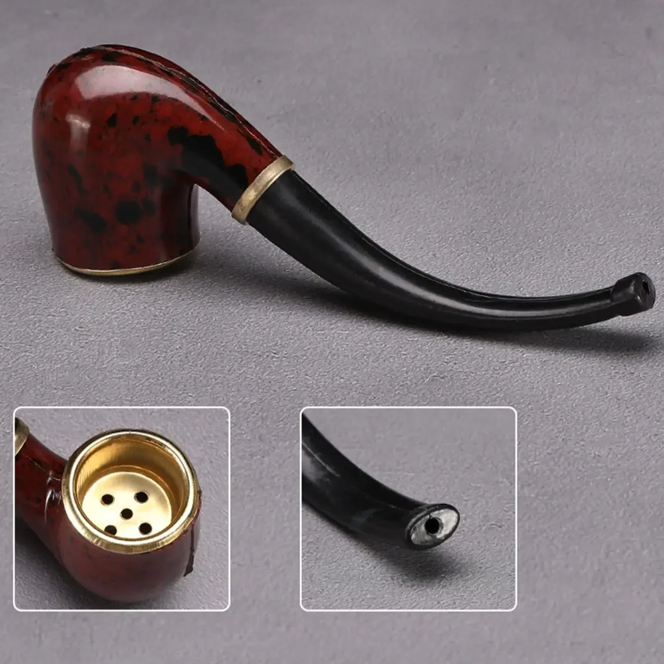 1PC Mini Portable Boss Small Pipe Resin Bend Simple Novice Practice Pipe