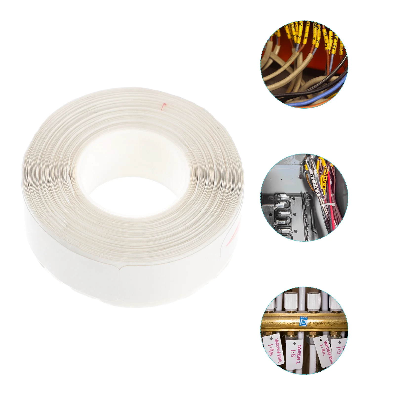 

Cable Labels Label Self Adhesive Stickers Waterproof Tear Resistant White for USB Phone Audio Video Cords for Home
